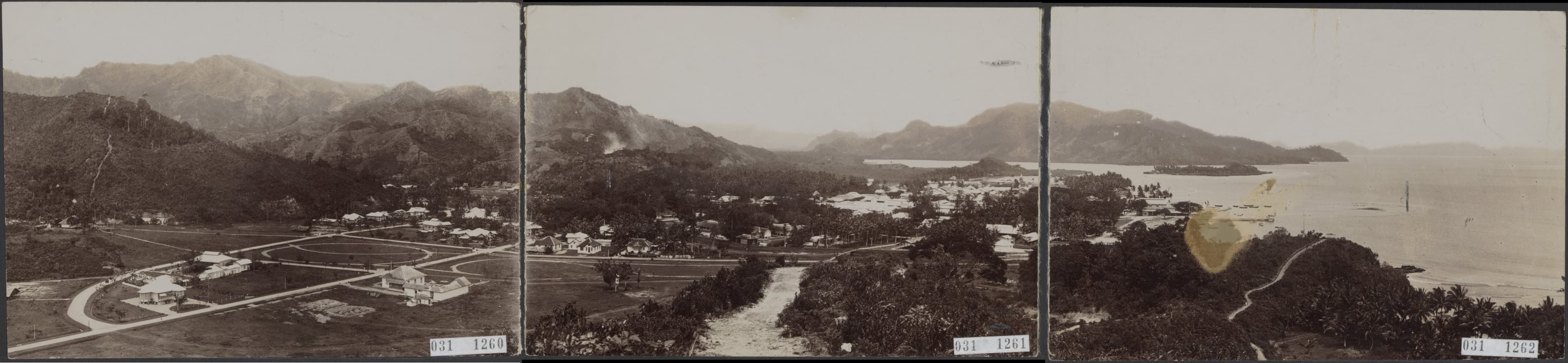 Panoramic view of Sibolga and Tapanuli Bay, circa 1928