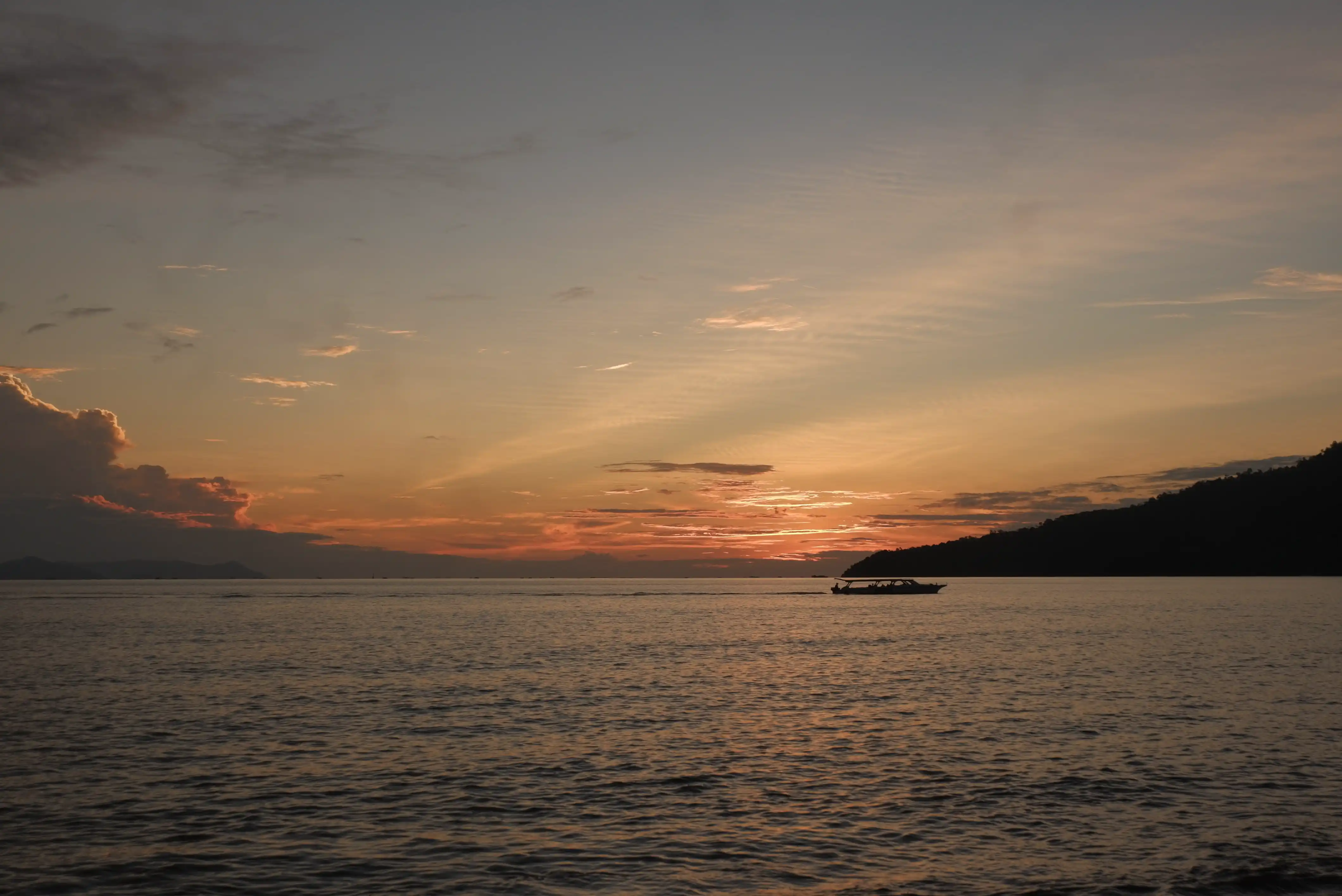 The shoreline at Pantai Pandan